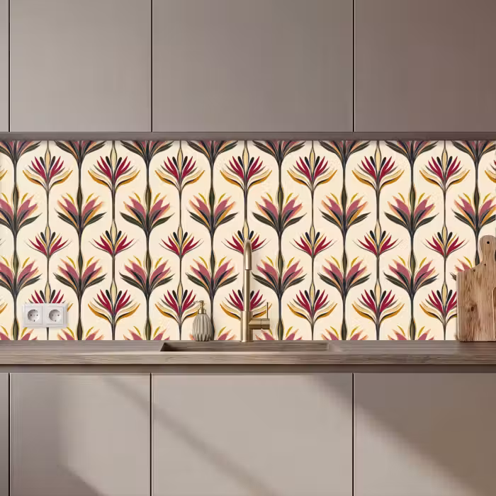 Kitchen splashback - Fan - Motif - Colorful