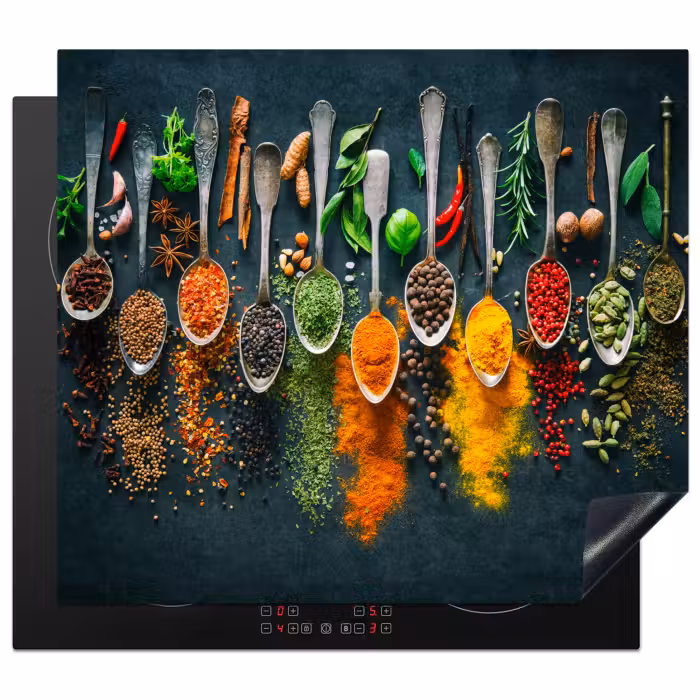 Induction hob protector - Herbs - Spices - Spoons