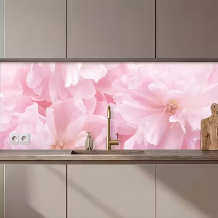 Kitchen splashback - Floral beauty - Flowers - Pink - Peony