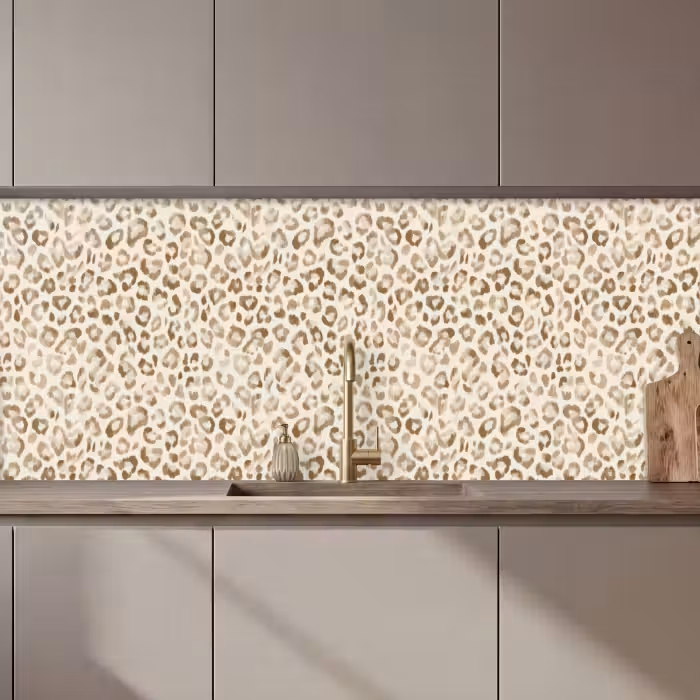 Kitchen splashback - Leopard - Classic - Beige