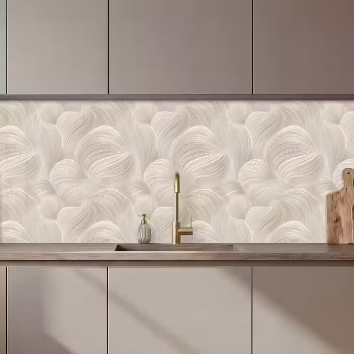 Kitchen splashback - Lines - Fan - Beige