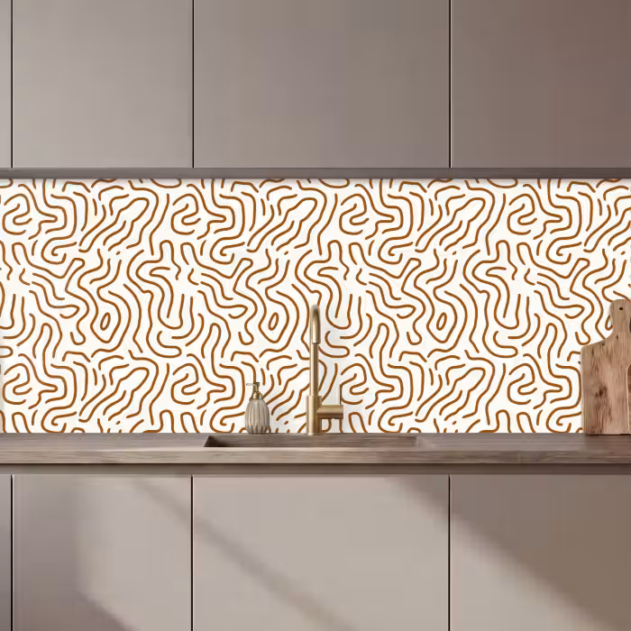 Kitchen splashback - Minimalist - Pattern - Terracotta