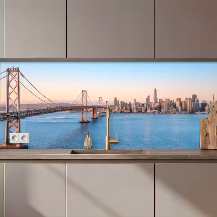 Kitchen splashback - Water - Bridge - Skyline - Modern