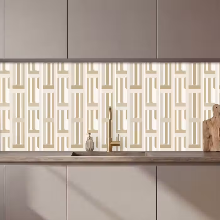 Kitchen splashback - Modern - Geometric - Beige